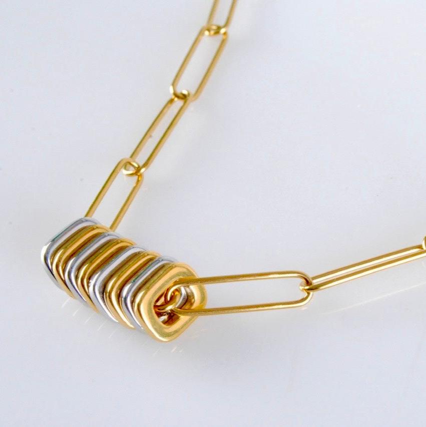 Collar de Cadena Dual Tone