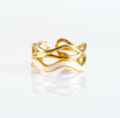 Anillo Golden Waves