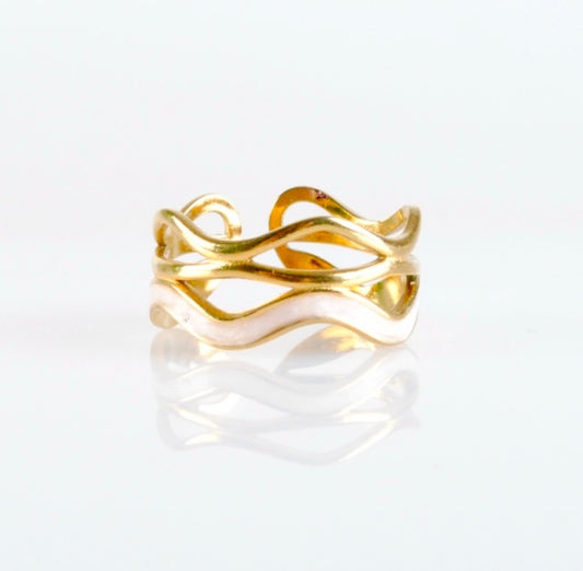Anillo Golden Waves