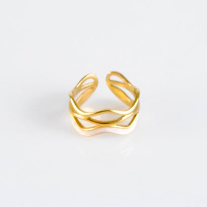 Anillo Golden Waves